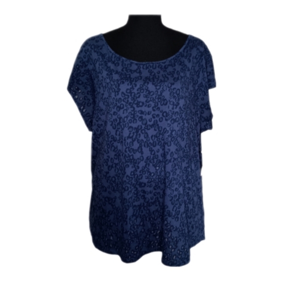 a.n.a. A New Approach Blue Animal Print Top – Size 1X – NWT - Picture 2 of 13